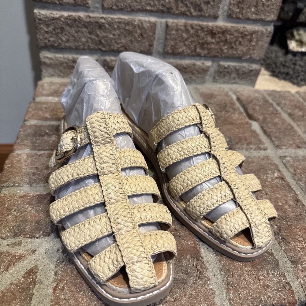 DV Dolce Vita Womens Falcun‎ Mule Woven Raffia Sandals Fisherman Slide Sz 7 #360